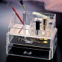 Cosmetics Organizer W/2 Drawer flat knob