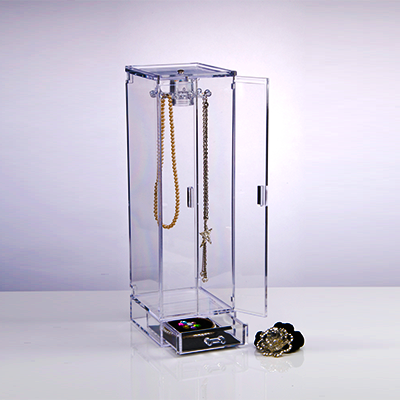 2-Door Necklace Holder with Small Drawer