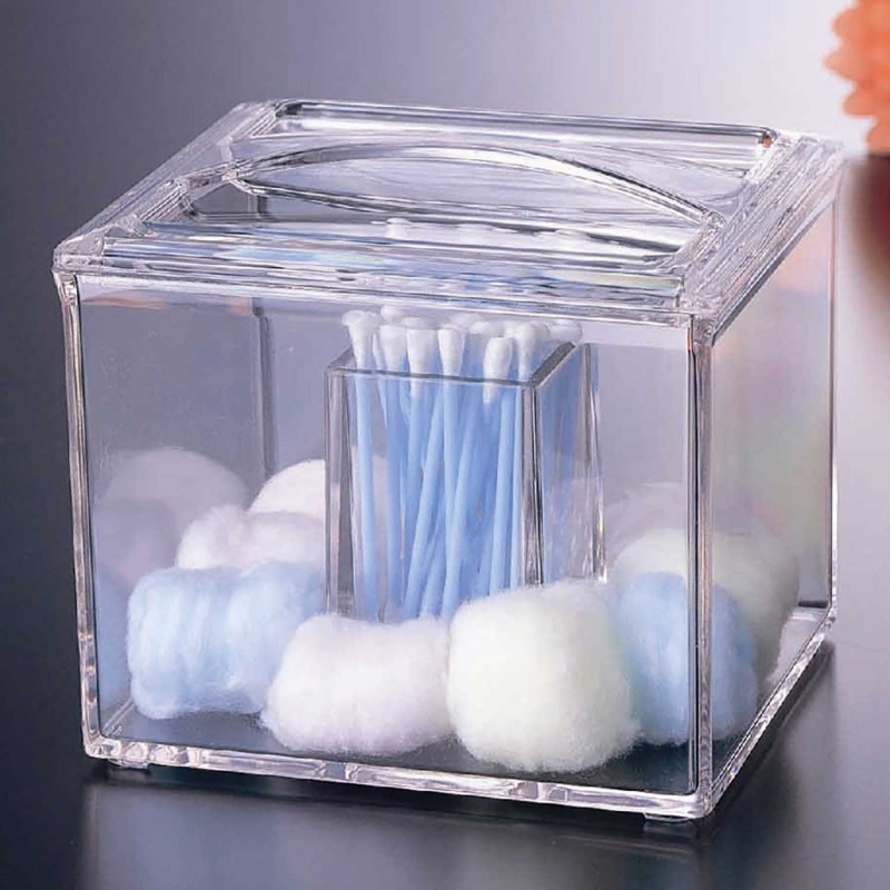 COTTON SWAB / COTTON BALL BOX-SQUARE