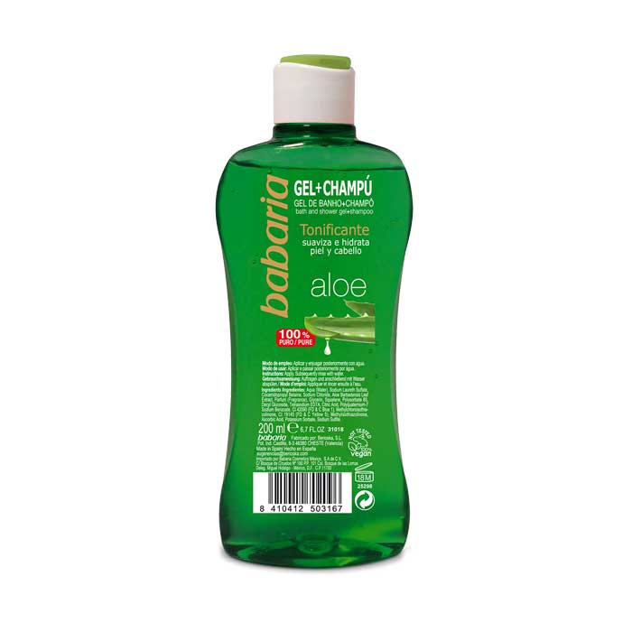 BABARIA GEL + SHAMPOO ALOE VERA -200ML