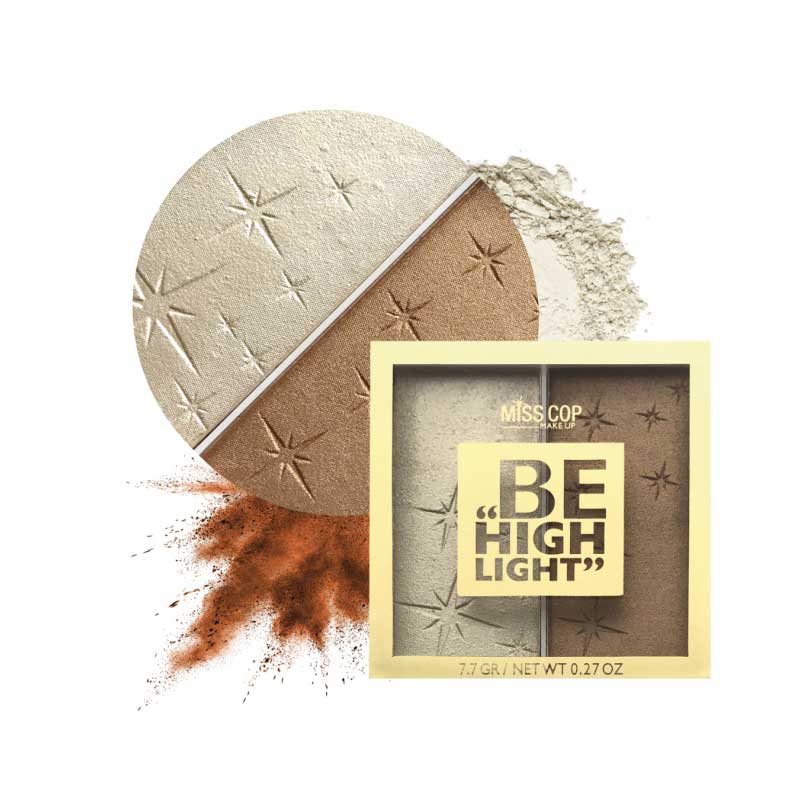 MISS COP DUO HIGHLIGHTER PALETTE- BE HIGHLIGHT