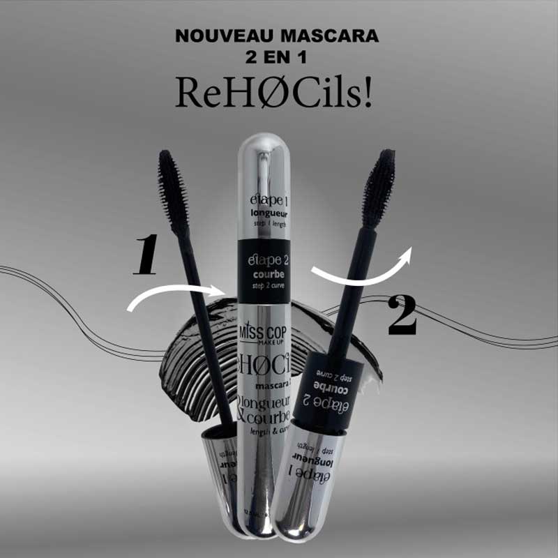 MISS COP 2 in 1 BLACK MASCARA - REHOCILS
