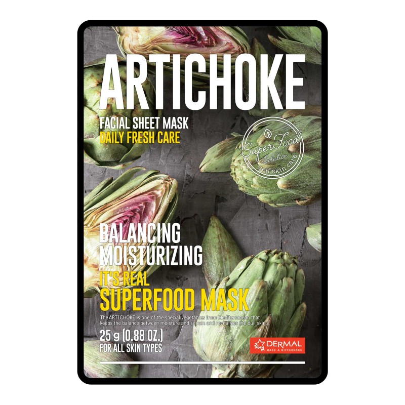 DERMAL REAL FOOD FACE MASK -ARTICHOKE
