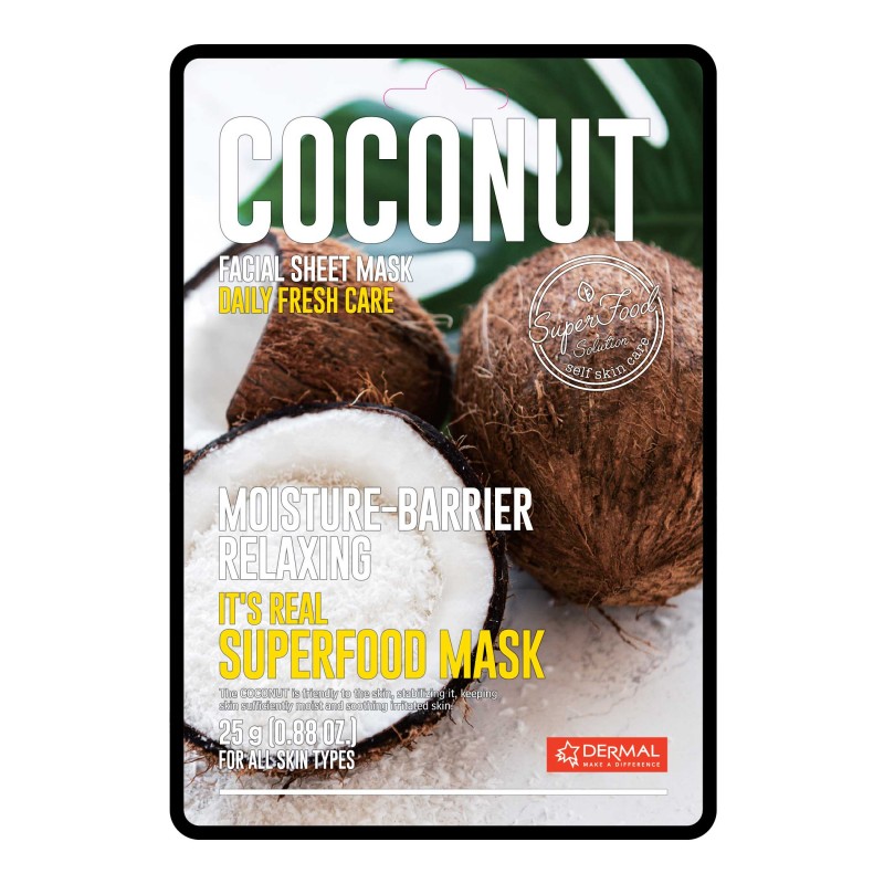DERMAL REAL FOOD FACE MASK -COCONUT