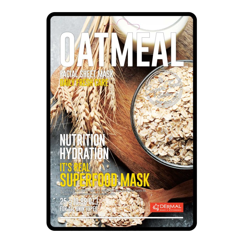 DERMAL REAL FOOD FACE MASK -OATMEAL