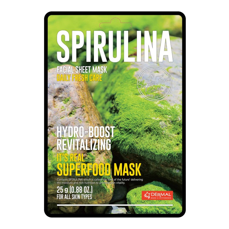 DERMAL REAL FOOD FACE MASK - SPIRULINA