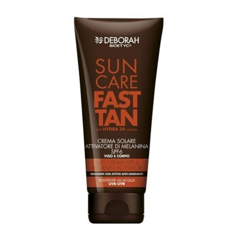 DEBORAH SOLAR CREAM WITH MELANIN SPF6 ACTIVATOR LOW AND BODY PROTECTION (200ML)