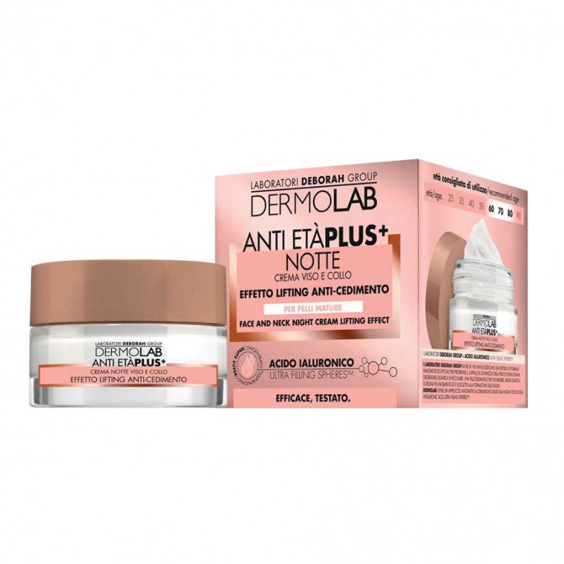 DERMOLAB FACE AND NECK NIGHT CREAM, LIFTING AND ANTI-SAGGING EFFECT