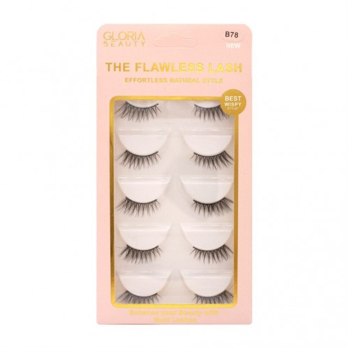 GLORIA BEAUTY FLAWLESS EYELASHES 5 PCS SET