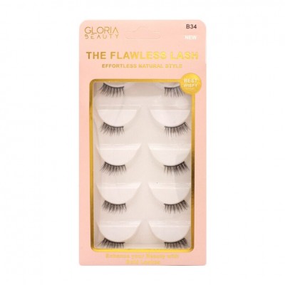 GLORIA BEAUTY FLAWLESS EYELASHES 5 PCS SET