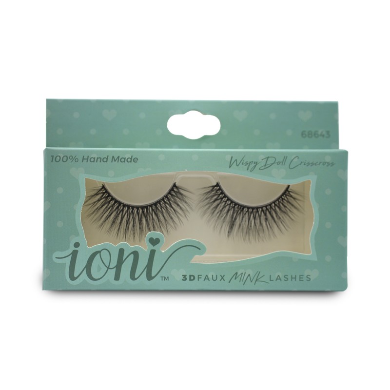 IONI 3D FAUX MINK LASHES- WISPY DOLL CRISSCROSS