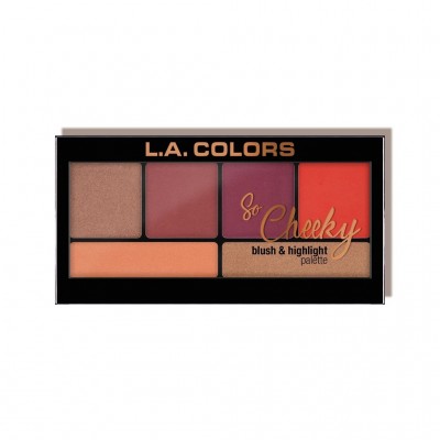 L A COLORS So Cheeky Blush & Highlight Palette