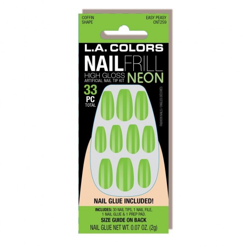 LA COLOR NAIL FRILL NEON ARTIFICIAL NAIL TIP