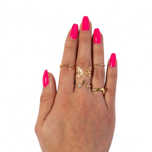 L A COLORS NAIL FRILL NEON ARTIFICIAL NAIL TIP