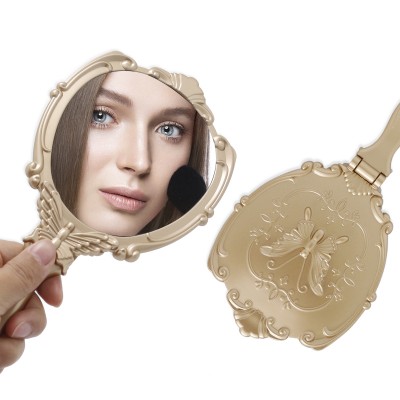 PLASTIC SINGLE SIDE FOLDING HANDHELD MIRROR