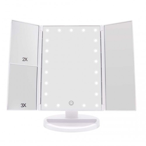 TOUCH SCREEN CONTROL LED LIGHTED DESKTOP MAKEUP MIRROR
