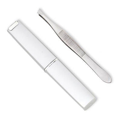 7483 SLANT TIP TWEEZER WITH CASE
