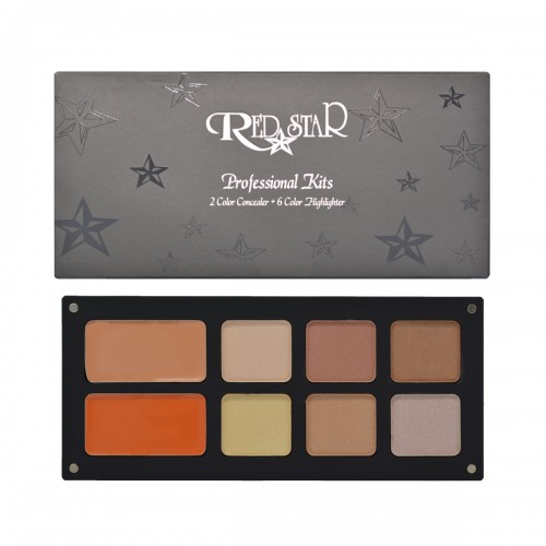 RED STAR 2 COLOR CONCEALER AND 6 COLOR HIGHLIGHTER
