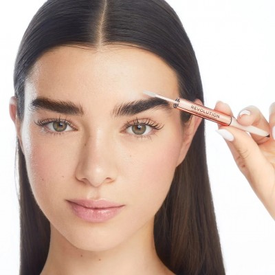 Makeup Revolution Fluffy Brow Filter Duo Dark Brown