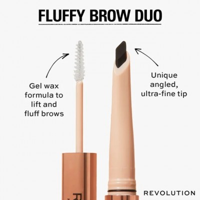 Makeup Revolution Fluffy Brow Filter Duo Dark Brown