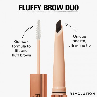 Makeup Revolution Fluffy Brow Filter Duo Medium Brown