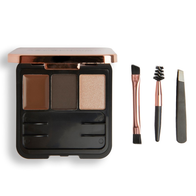 Makeup Revolution Brow Sculpt Kit Dark Brown