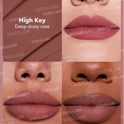 SHEGLAM Dynamatte Boom Long-Lasting Matte Lipstick- DEEP DUSTY ROSE