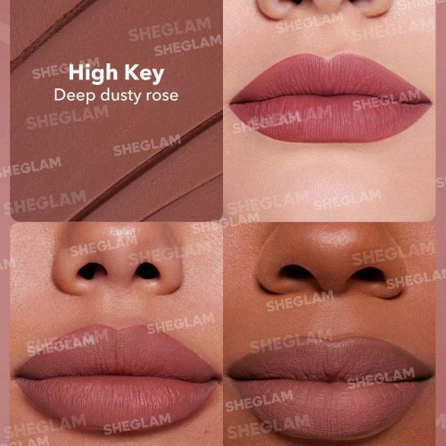SHEGLAM Dynamatte Boom Long-Lasting Matte Lipstick- DEEP DUSTY ROSE