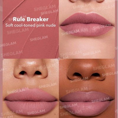 SHEGLAM Dynamatte Boom Long-Lasting Matte Lipstick- soft cool toned pink nude