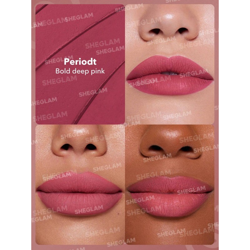 SHEGLAM Dynamatte Boom Long-Lasting Matte Lipstick- BOLD DEEP PINK