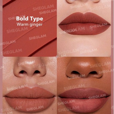 SHEGLAM Dynamatte Boom Long-Lasting Matte Lipstick- warm ginger