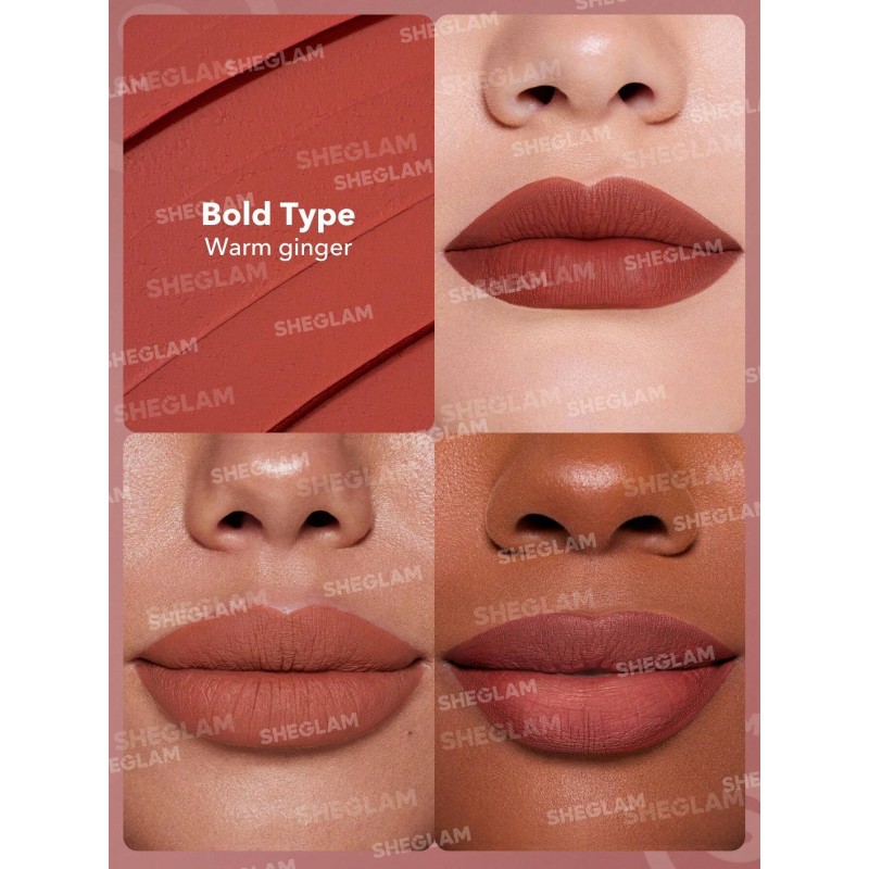 SHEGLAM Dynamatte Boom Long-Lasting Matte Lipstick- warm ginger
