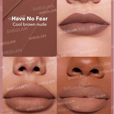 SHEGLAM Dynamatte Boom Long-Lasting Matte Lipstick- cool brown nude