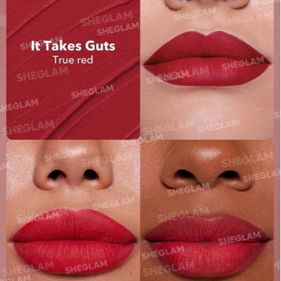 SHEGLAM Dynamatte Boom Long-Lasting Matte Lipstick- true red
