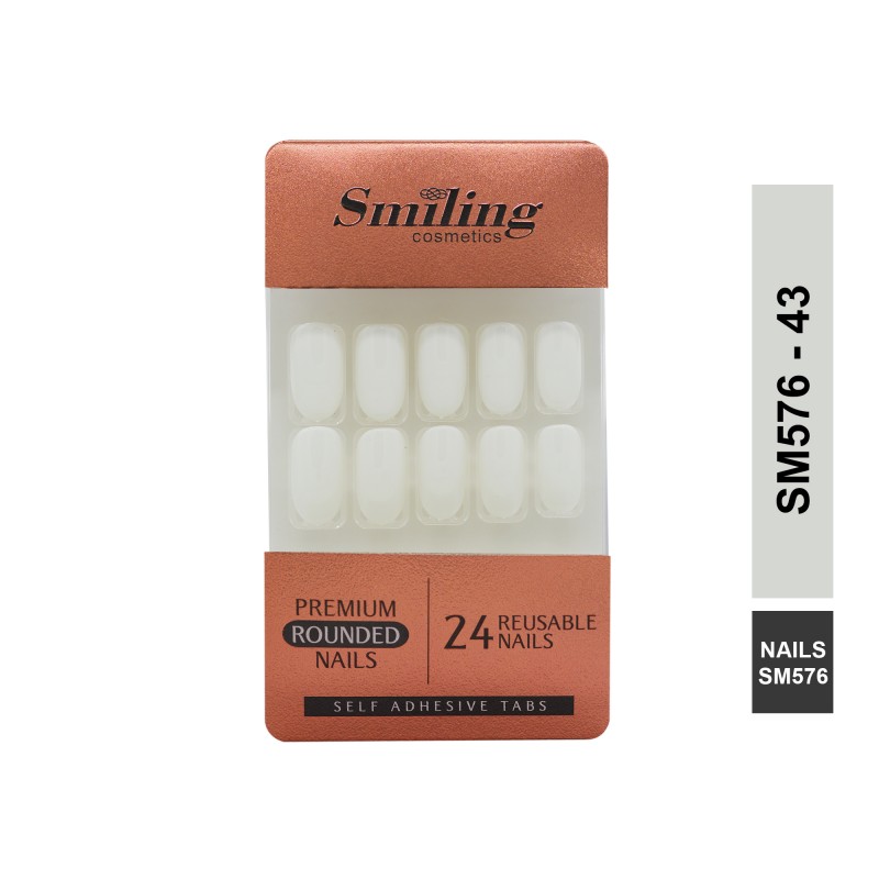 SMILING PREMIUM ROUNDED NAILS- SELF ADHESIVE