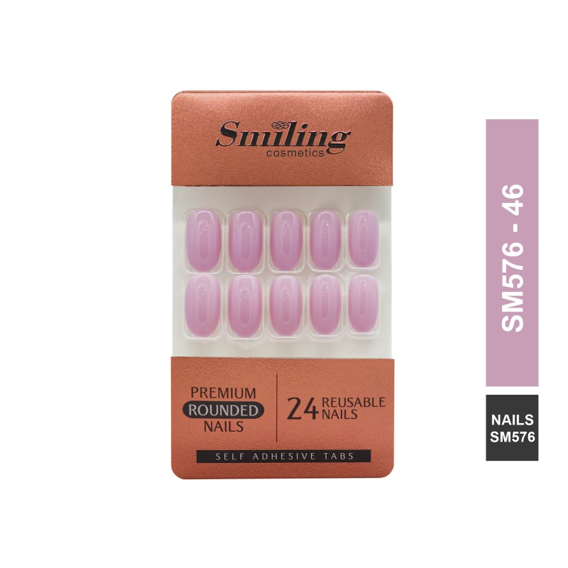 SMILING PREMIUM ROUNDED NAILS- SELF ADHESIVE