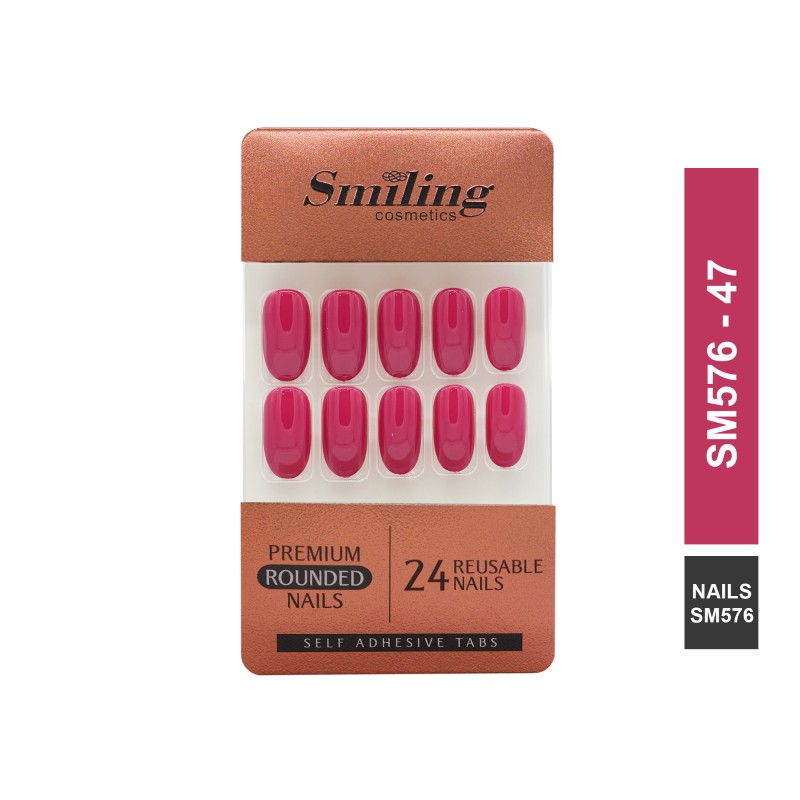 SMILING PREMIUM ROUNDED NAILS- SELF ADHESIVE