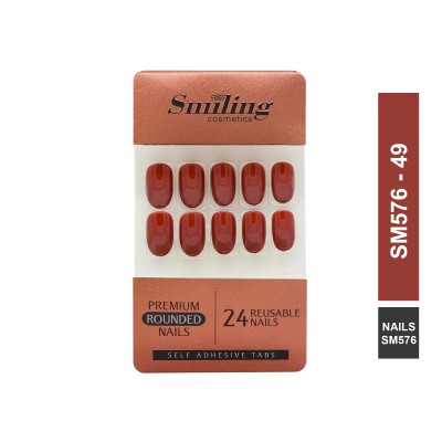 SMILING PREMIUM ROUNDED NAILS- SELF ADHESIVE