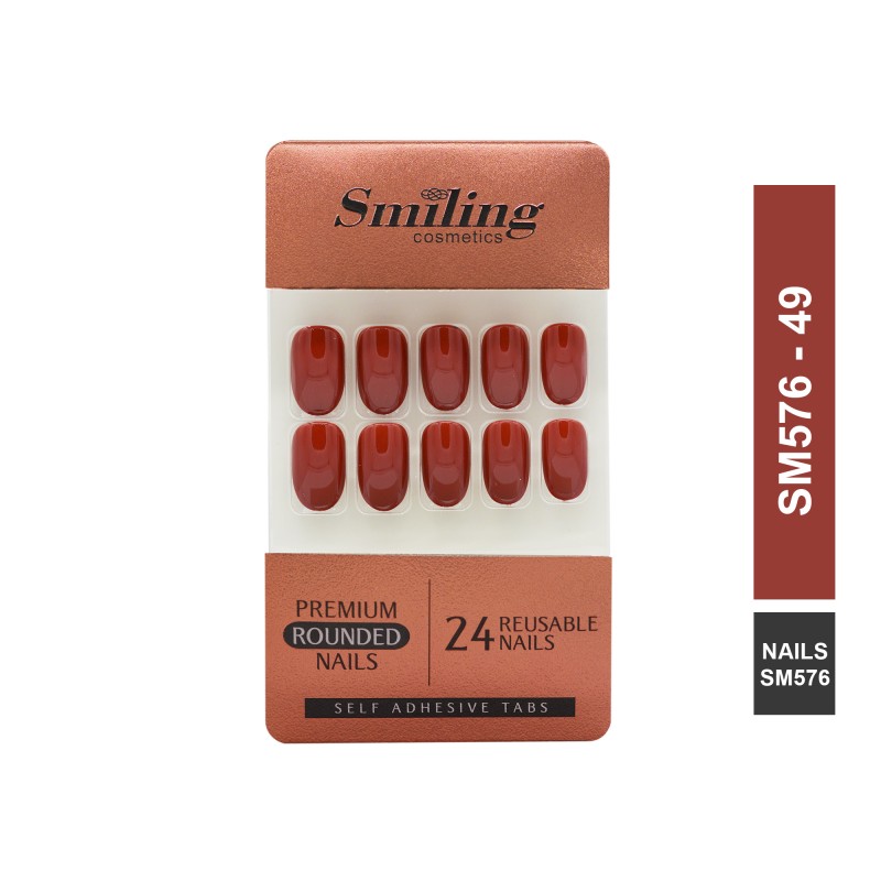 SMILING PREMIUM ROUNDED NAILS- SELF ADHESIVE