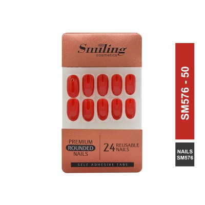 SMILING PREMIUM ROUNDED NAILS- SELF ADHESIVE