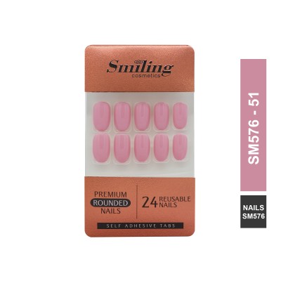 SMILING PREMIUM ROUNDED NAILS- SELF ADHESIVE