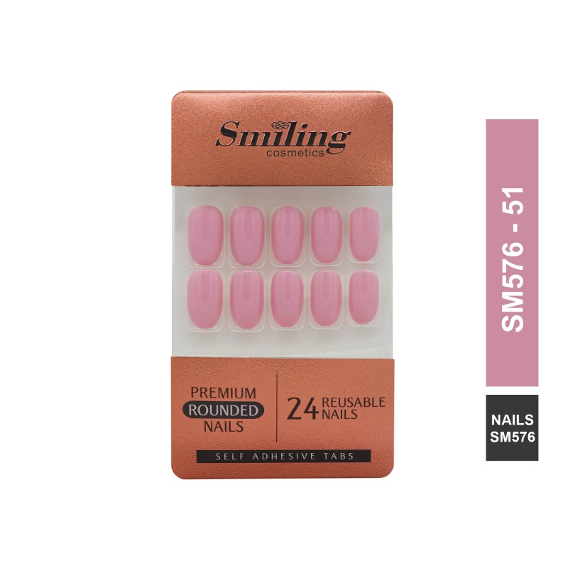 SMILING PREMIUM ROUNDED NAILS- SELF ADHESIVE