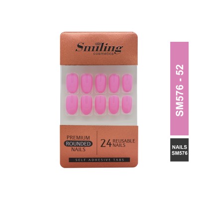 SMILING PREMIUM ROUNDED NAILS- SELF ADHESIVE