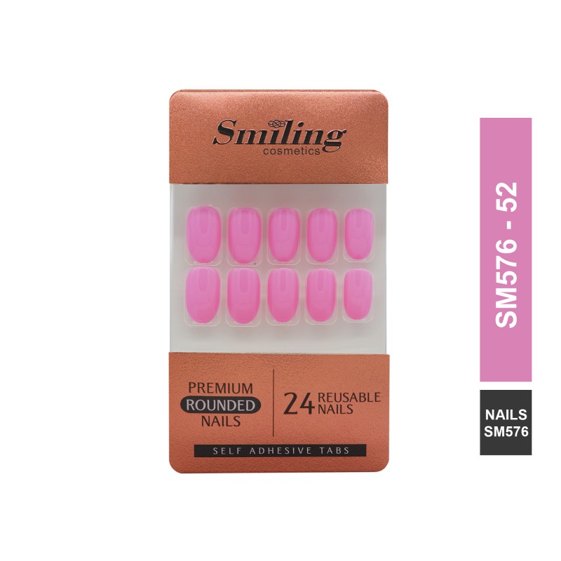SMILING PREMIUM ROUNDED NAILS- SELF ADHESIVE