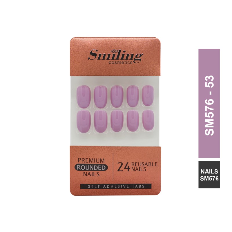 SMILING PREMIUM ROUNDED NAILS- SELF ADHESIVE