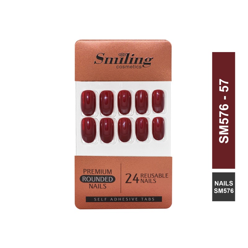 SMILING PREMIUM ROUNDED NAILS- SELF ADHESIVE