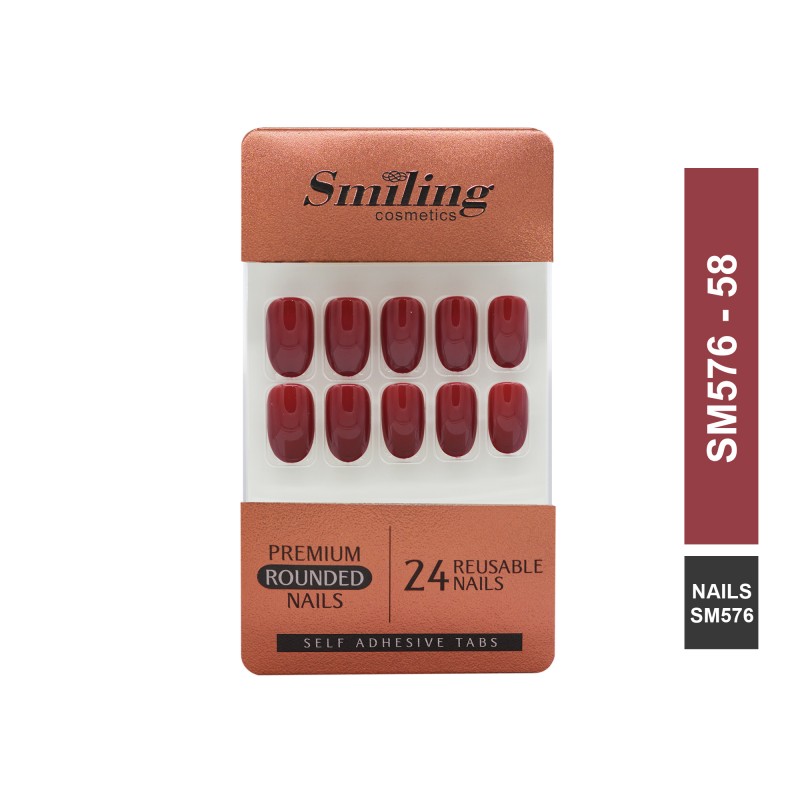 SMILING PREMIUM ROUNDED NAILS- SELF ADHESIVE