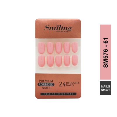 SMILING PREMIUM ROUNDED NAILS- SELF ADHESIVE