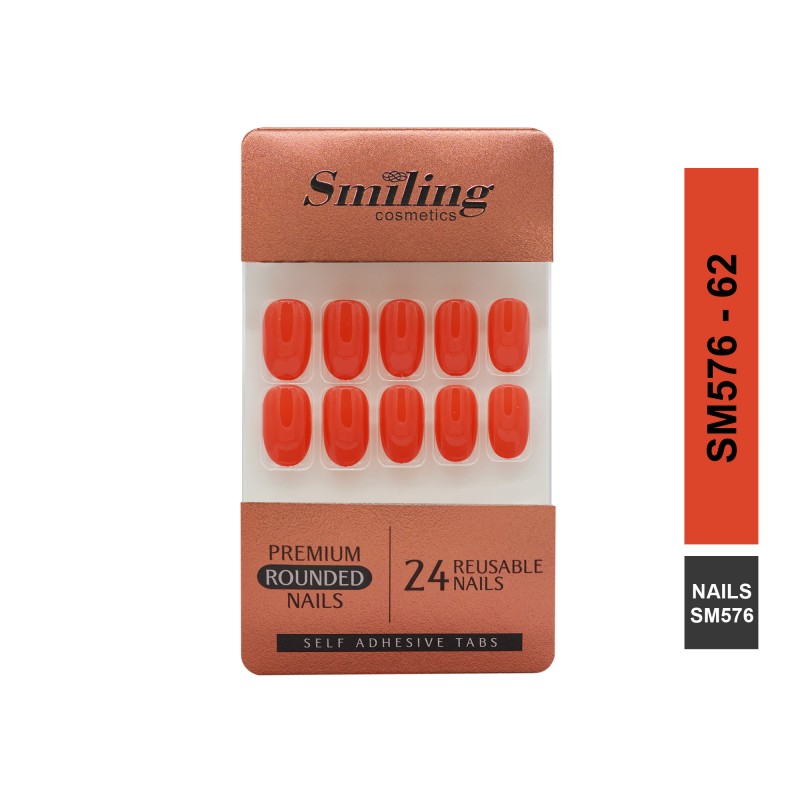 SMILING PREMIUM ROUNDED NAILS- SELF ADHESIVE