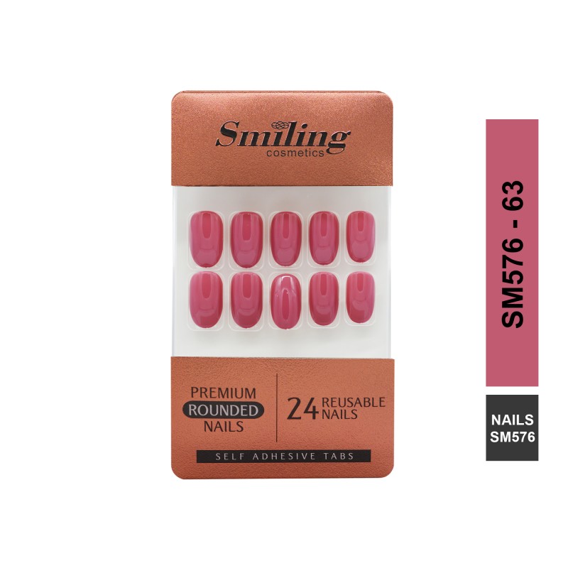 SMILING PREMIUM ROUNDED NAILS- SELF ADHESIVE
